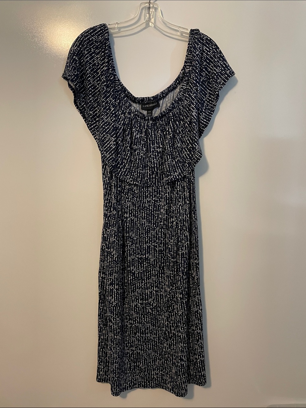 Lane Bryant Blue and White Sleeveless Dress Size 22/24 NWT
